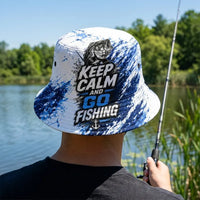 Personalized Keep Calm And Go Fishing Bass Fish Bucket Hat