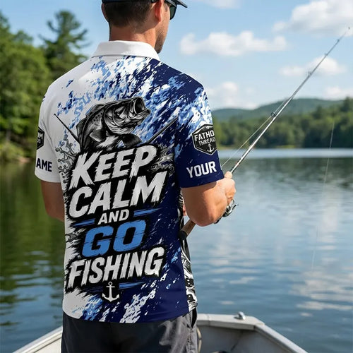Personalized Keep Calm And Go Fishing Bass Fish Hawaiian Shirt