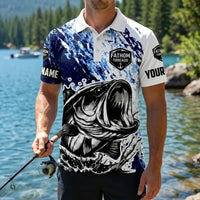 Personalized Keep Calm And Go Fishing Bass Fish Polo Shirt