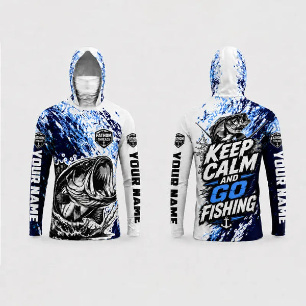 Personalized Keep Calm And Go Fishing Bass Fish Sun Protection Shirt 2026