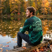 Personalized Keep Calm And Go Fishing Long Sleeve Shirt