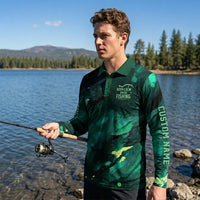 Personalized Keep Calm And Go Fishing Polo Long Sleeve Shirt