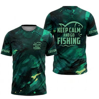 Personalized Keep Calm And Go Fishing T-Shirt