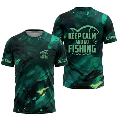 Personalized Keep Calm And Go Fishing T-Shirt