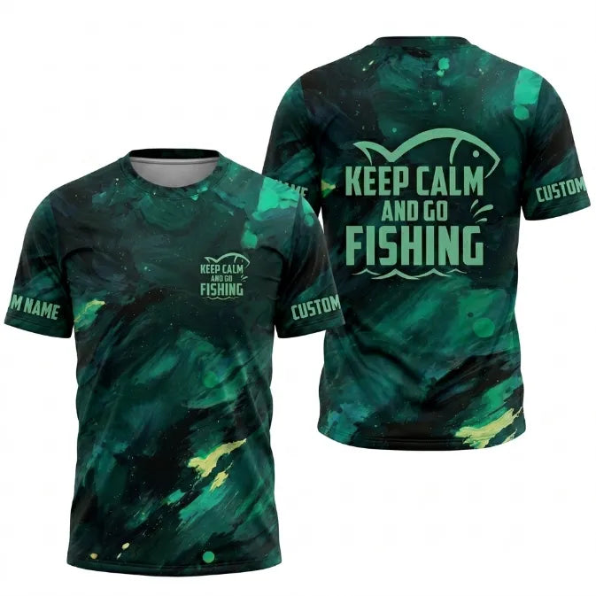 Personalized Keep Calm And Go Fishing T-Shirt