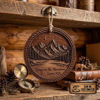 Personalized Mountain Adventure Wooden Ornament