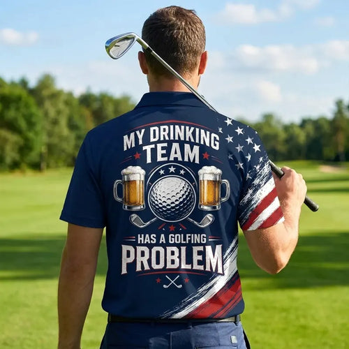Personalized My Drinking Team Has A Golfing Problem Hawaiian Shirt