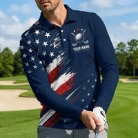 Personalized My Drinking Team Has A Golfing Problem Polo Long Sleeve Shirt