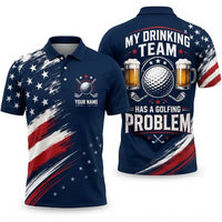 Personalized My Drinking Team Has A Golfing Problem Polo Shirt