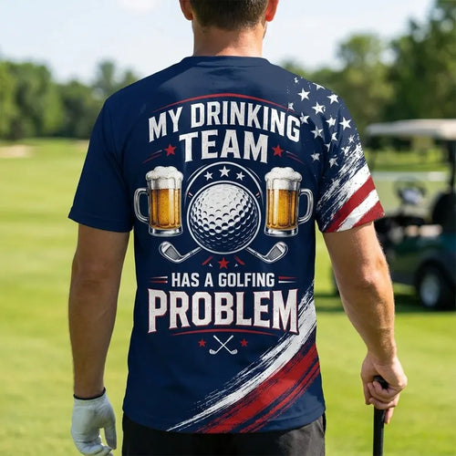Personalized My Drinking Team Has A Golfing Problem T-Shirt