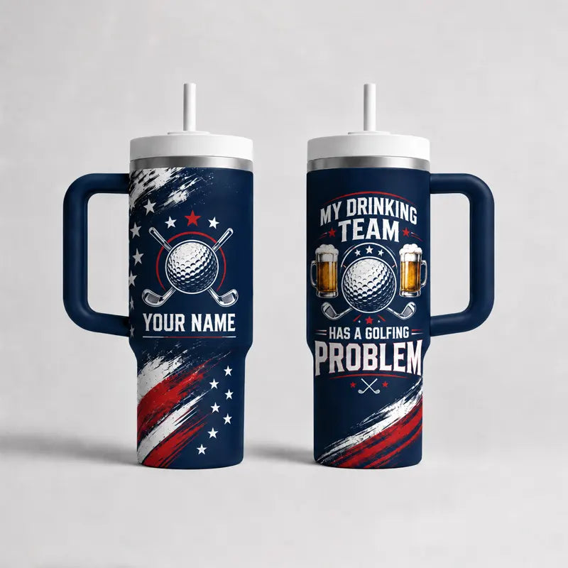 Personalized My Drinking Team Has A Golfing Problem Tumbler