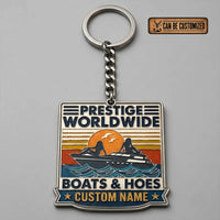 Personalized Retro Lake Life Metal Keychain