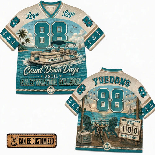 Personalized Saltwater Season Countdown Jersey