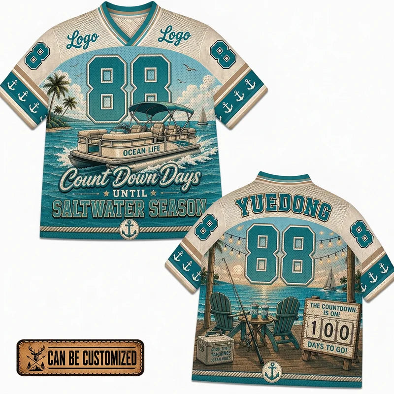 Personalized Saltwater Season Countdown Jersey