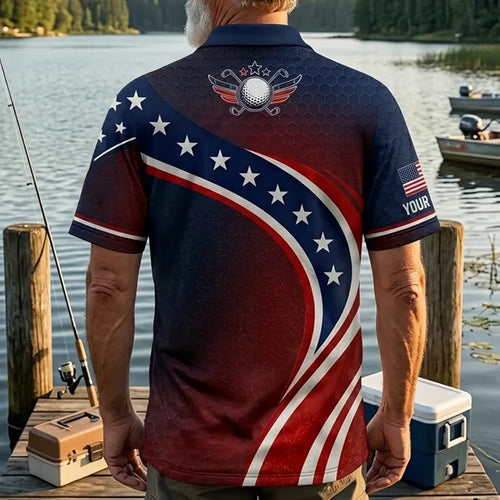 Personalized Uncle Sam Golf Patriotic Hawaiian Shirt