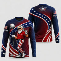 Personalized Uncle Sam Golf Patriotic Long Sleeve Shirt
