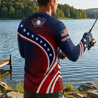 Personalized Uncle Sam Golf Patriotic Long Sleeve Shirt