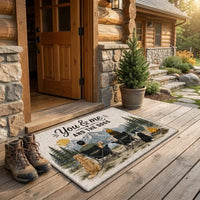 Personalized You & Me And The Dogs Camping Doormat