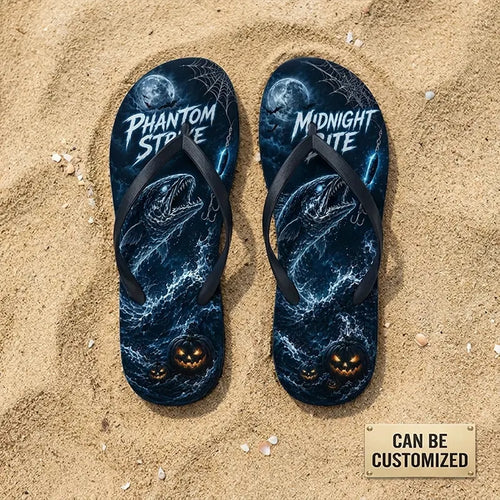 Phantom Strike Midnight Bite Halloween Flip Flops