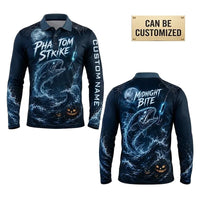 Phantom Strike Midnight Bite Halloween Polo Long Sleeve Shirt