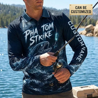 Phantom Strike Midnight Bite Halloween Polo Long Sleeve Shirt