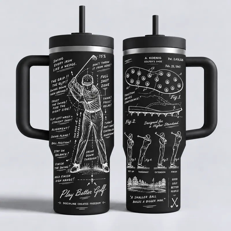Play Better Golf Discipline Creates Freedom 40oz Golf Tumbler 2026