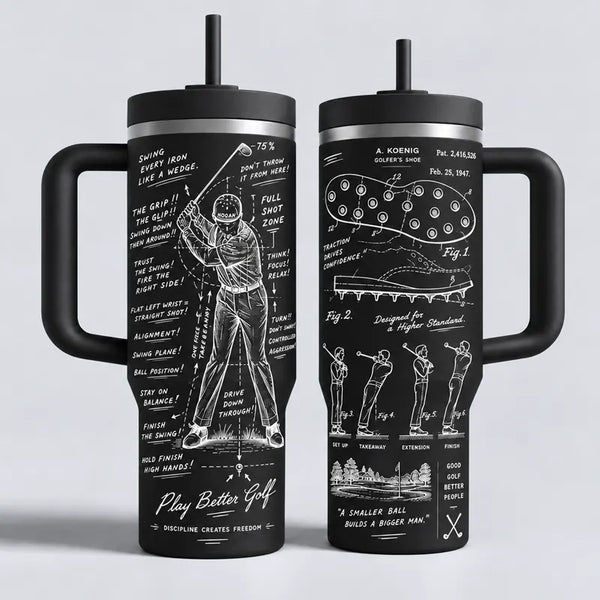Play Better Golf Discipline Creates Freedom 40oz Golf Tumbler 2026