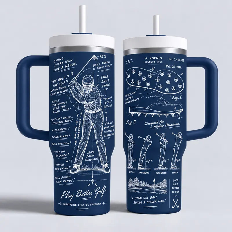Play Better Golf Discipline Creates Freedom 40oz Golf Tumbler 2026