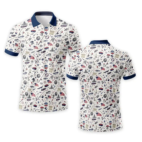 Freedom & Fishing USA 250 Polo Shirt