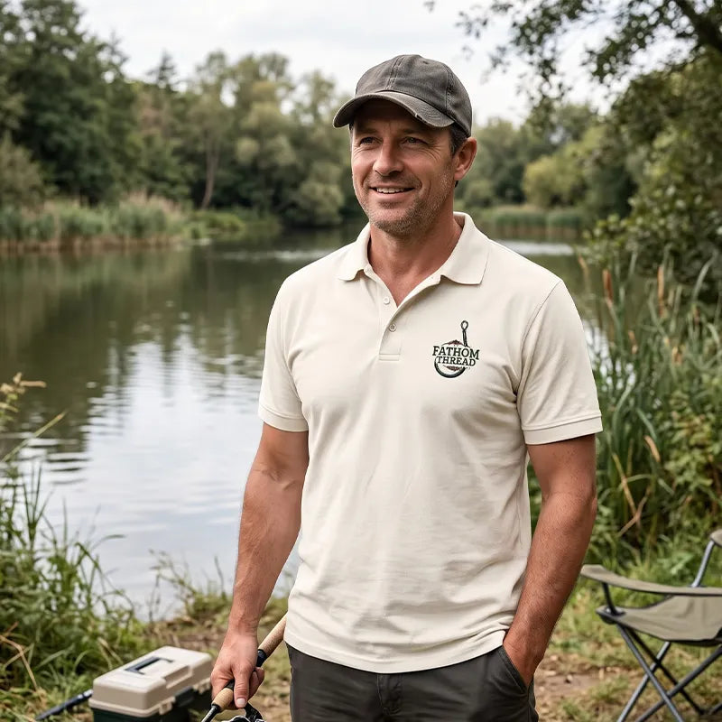 Santa REEL Good Gift Fishing Christmas Polo Shirt