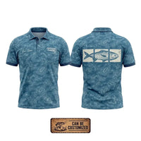 Personalized Fathom Thread Underwater Fish Camo Polo Shirt