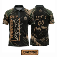 Personalized MTN Bonded Let's Go Hunting Camo Polo Shirt