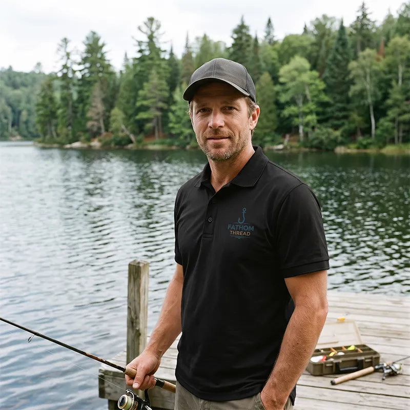 Funny I'm Not Bad at Fishing Bass Fishing Polo Shirt
