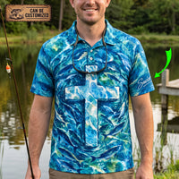 Savior Christian Ocean Fishing Polo Shirt
