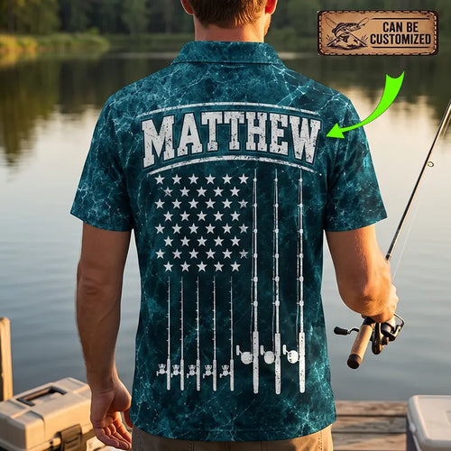 Personalized Hooked for Life Fishing Polo Shirt