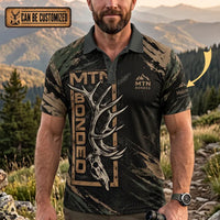 Personalized MTN Bonded Let's Go Hunting Camo Polo Shirt