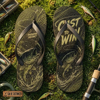 Predator Instinct Cast To Win Fishing Flip Flops