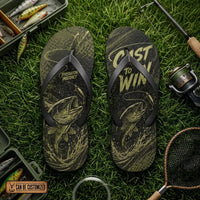 Predator Instinct Cast To Win Fishing Flip Flops