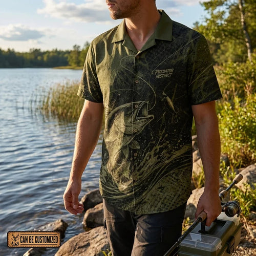 Predator Instinct Cast To Win Fishing Hawaiian Shirt