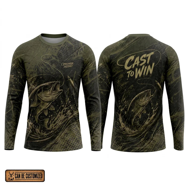 Predator Instinct Cast To Win Fishing Long Sleeve Shirt