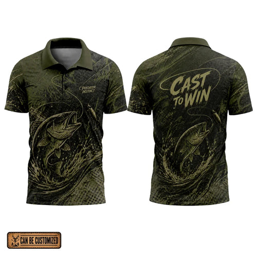 Predator Instinct Cast To Win Fishing Polo Shirt