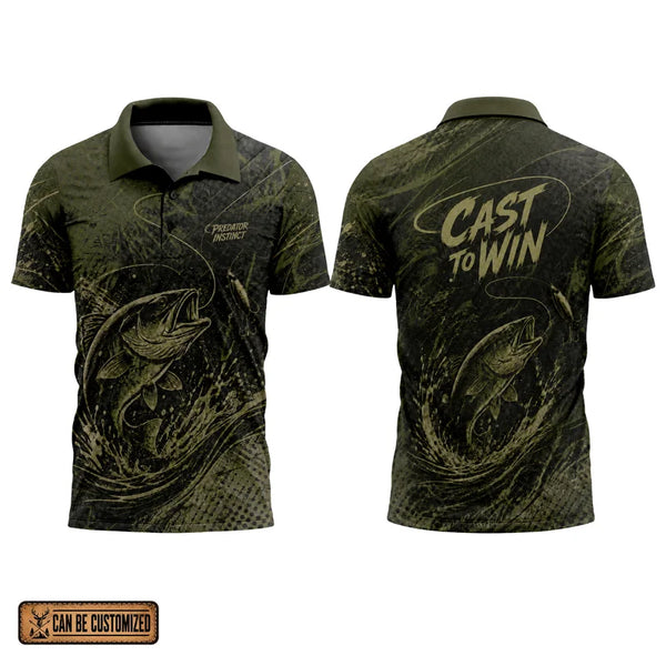 Predator Instinct Cast To Win Fishing Polo Shirt