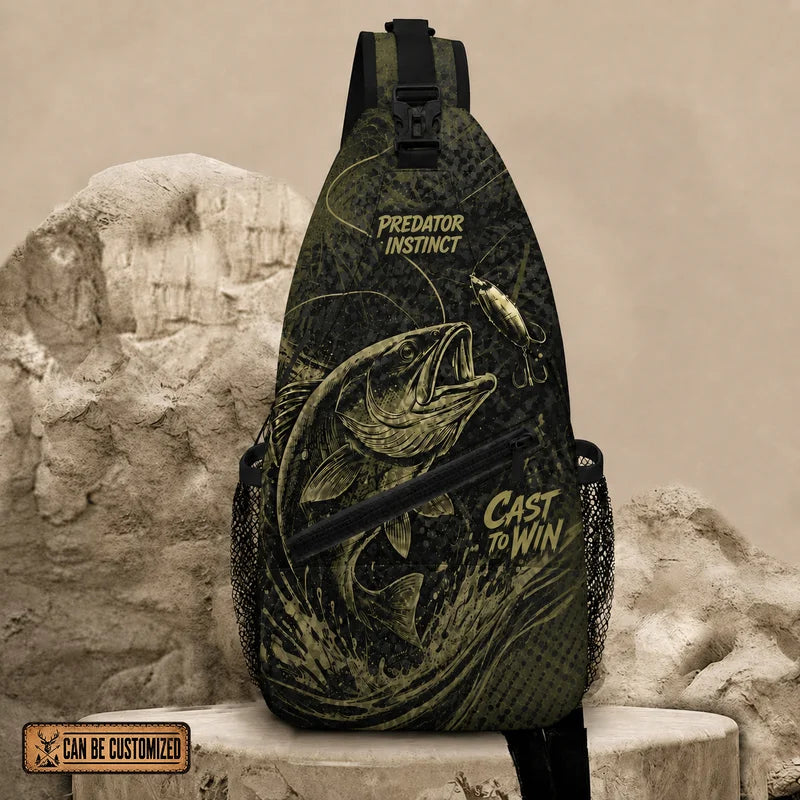 Predator Instinct Cast To Win Fishing Sling Bag 2026