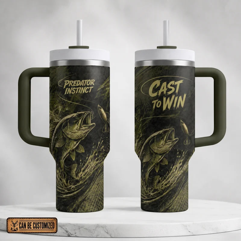 Predator Instinct Cast To Win Fishing Tumbler