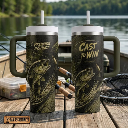 Predator Instinct Cast To Win Fishing Tumbler