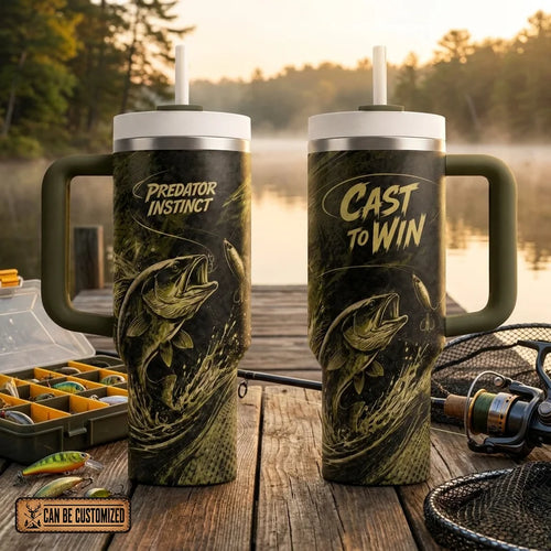 Predator Instinct Cast To Win Fishing Tumbler