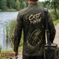 Predator Instinct Cast To Win Fishing Zip Long Sleeve Shirt