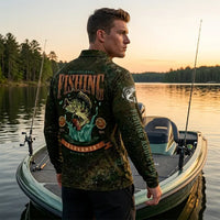 Professional Fishing Tournament Polo Long Sleeve Shirt