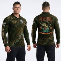 Professional Fishing Tournament Polo Long Sleeve Shirt