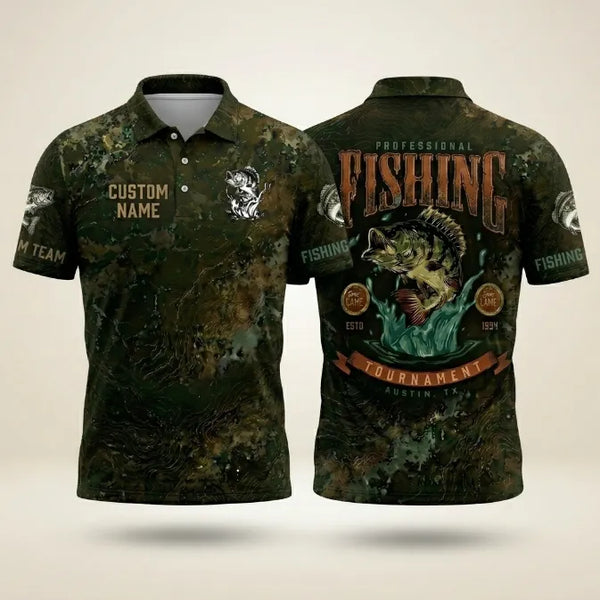 Professional Fishing Tournament Polo Shirt